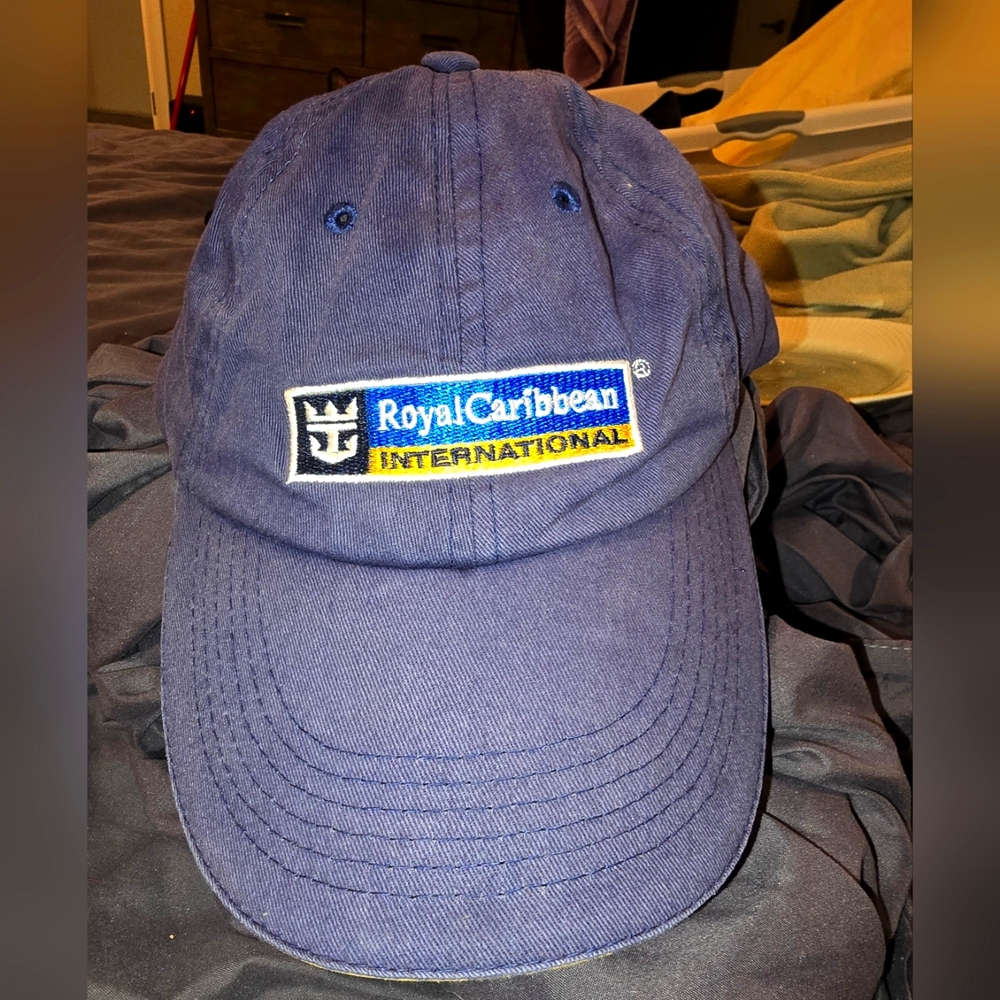 Royal Caribbean Imternational navy cruising hat.
